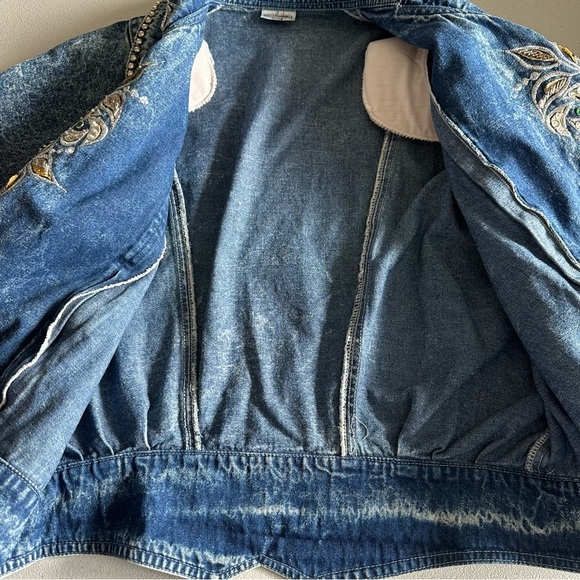 Baumholle 80’s 90’s Vintage  woman’s embroidered denim jacket - Picture 5 of 16